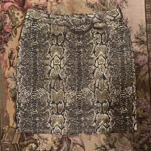 Metallic Gold Snake Skin Skirt
